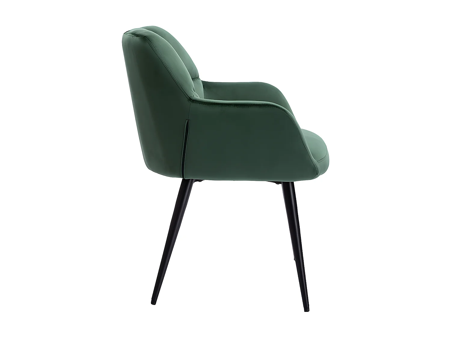 Lot de 2 chaises  avec accoudoirs - Velours et métal - Vert - PEGA de Pascal MORABITO