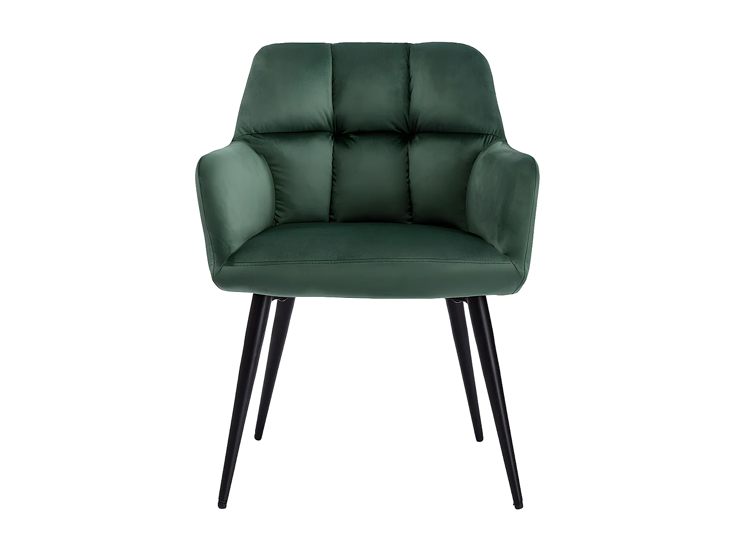 Lot de 2 chaises  avec accoudoirs - Velours et métal - Vert - PEGA de Pascal MORABITO