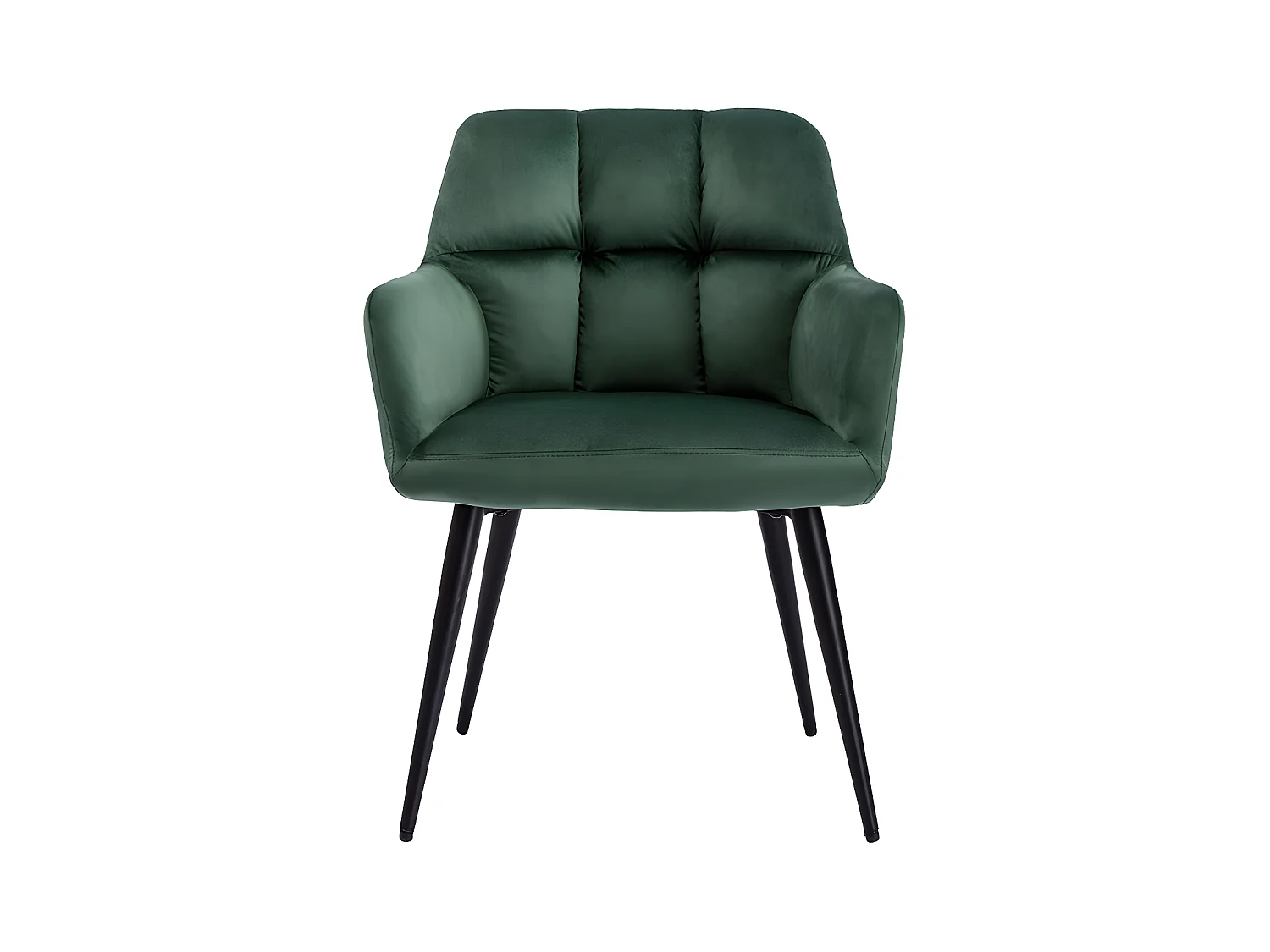 Juego de 2 sillas PEGA de Pascal MORABITO - Con brazos - Terciopelo y metal - Verde