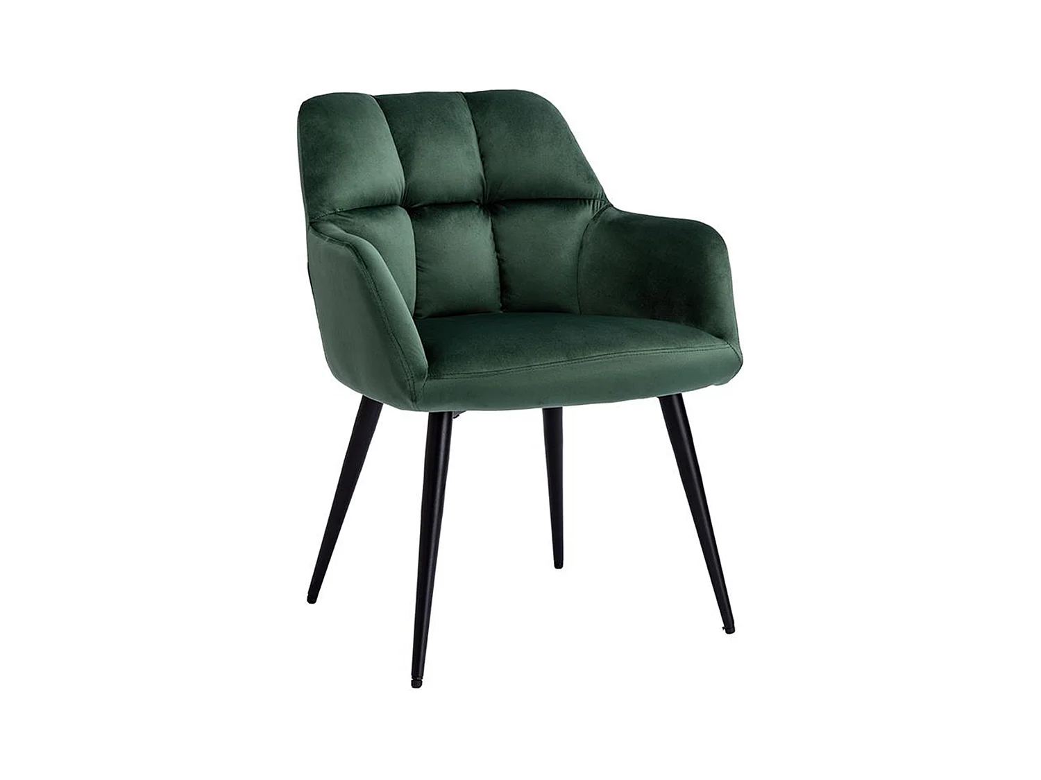 Juego de 2 sillas PEGA de Pascal MORABITO - Con brazos - Terciopelo y metal - Verde