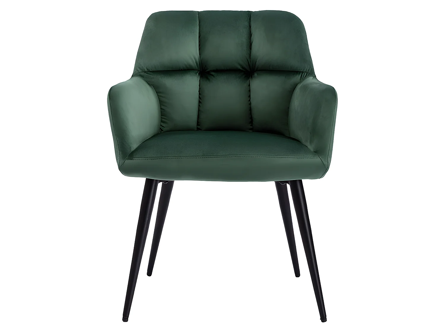 Lot de 6 chaises  avec accoudoirs - Velours et métal - Vert - PEGA de PASCAL MORABITO