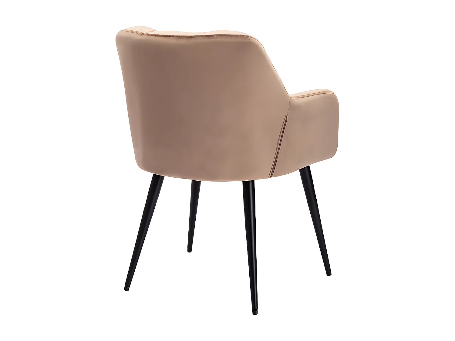 Zestaw 2 krzeseł PEGA marki Pascal Morabito – z podłokietnikami – welur i metal – kolor beżowy