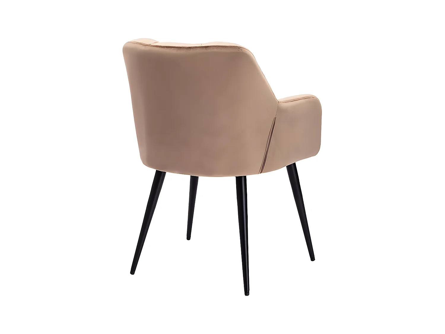 Lot de 2 chaises  avec accoudoirs - Velours et métal - Beige - PEGA de Pascal MORABITO