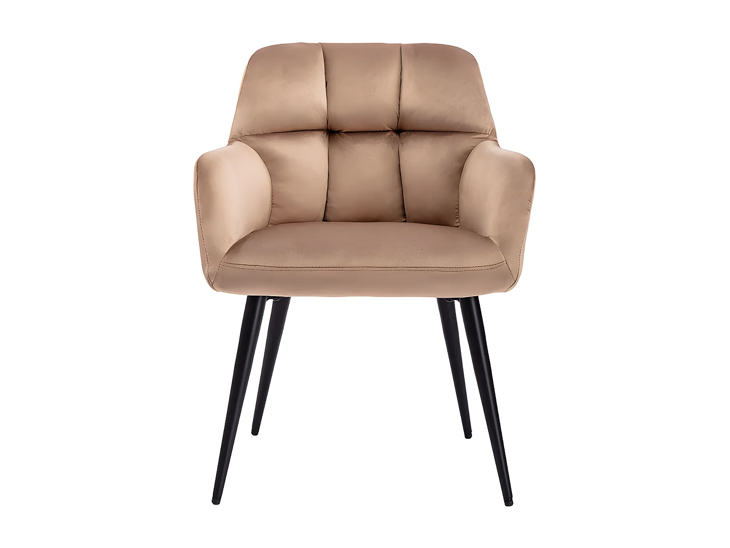 Conjunto de 2 cadeiras com apoios de braços em veludo e metal bege - PEGA de Pascal Morabito