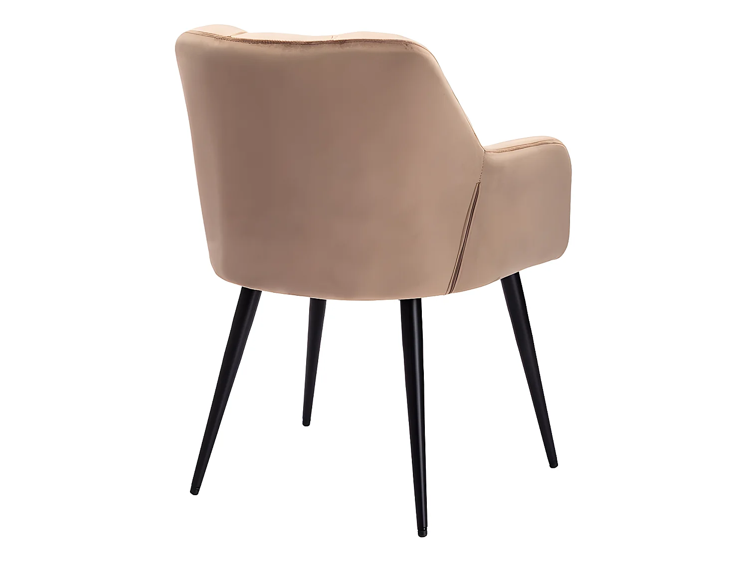 Lot de 6 chaises  avec accoudoirs - Velours et métal - Beige - PEGA de PASCAL MORABITO