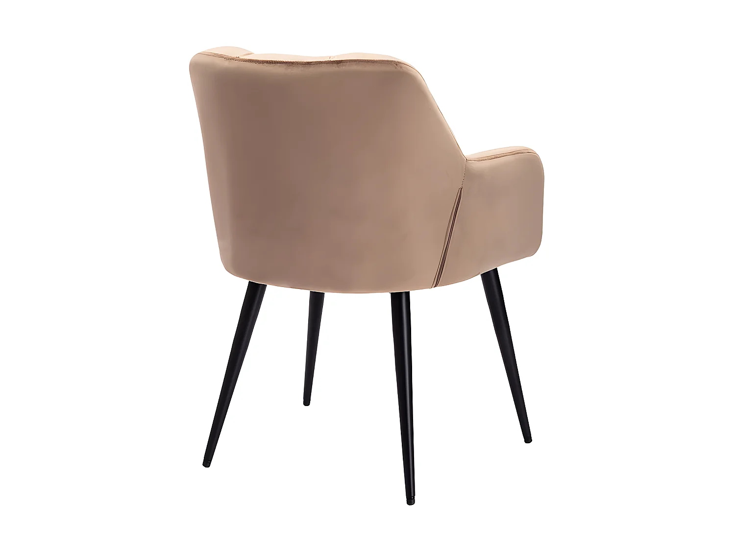 Lot de 6 chaises  avec accoudoirs - Velours et métal - Beige - PEGA de PASCAL MORABITO