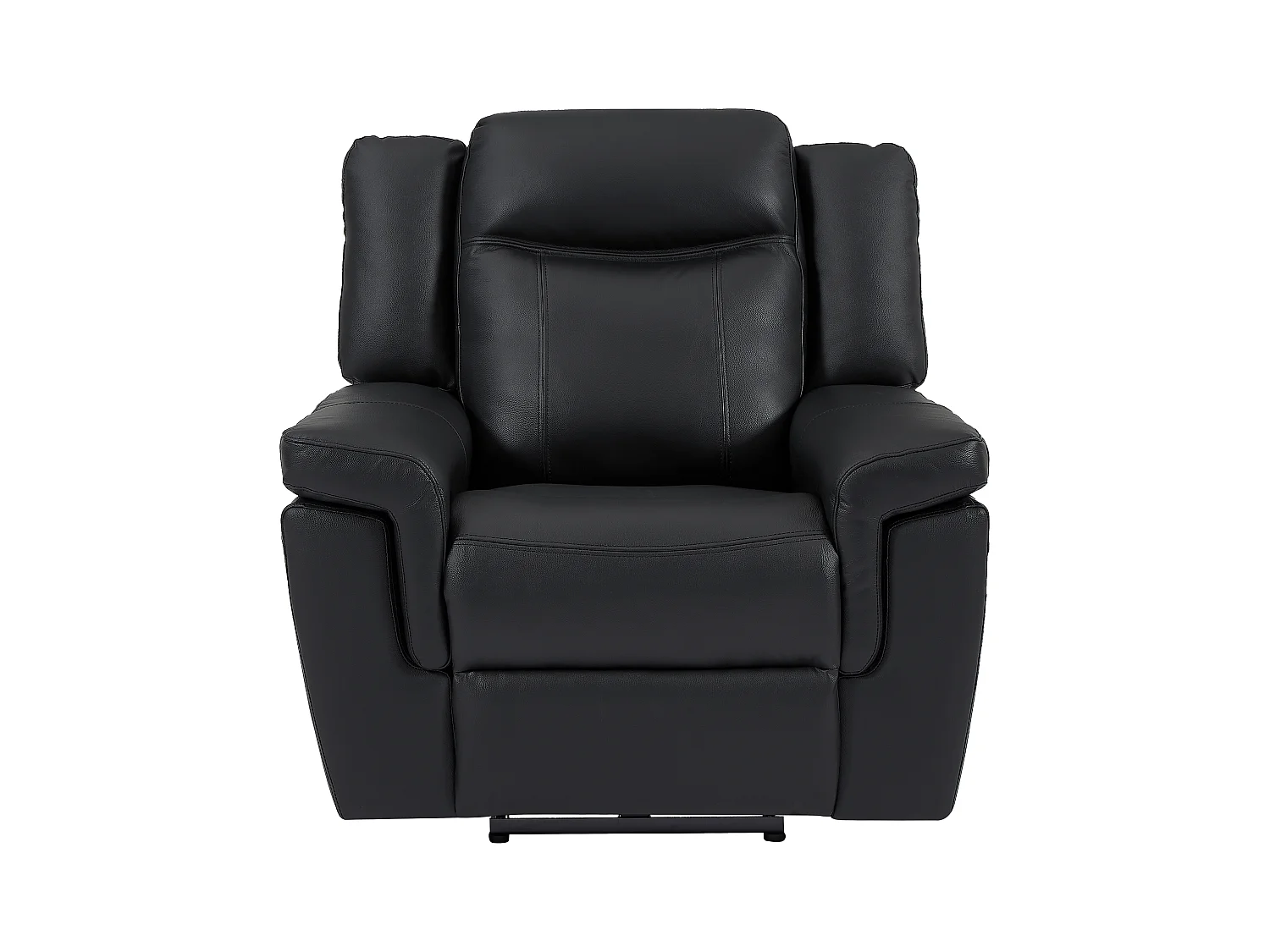 Canapé 3 places et un fauteuil relax électrique en cuir KENNETH - Noir