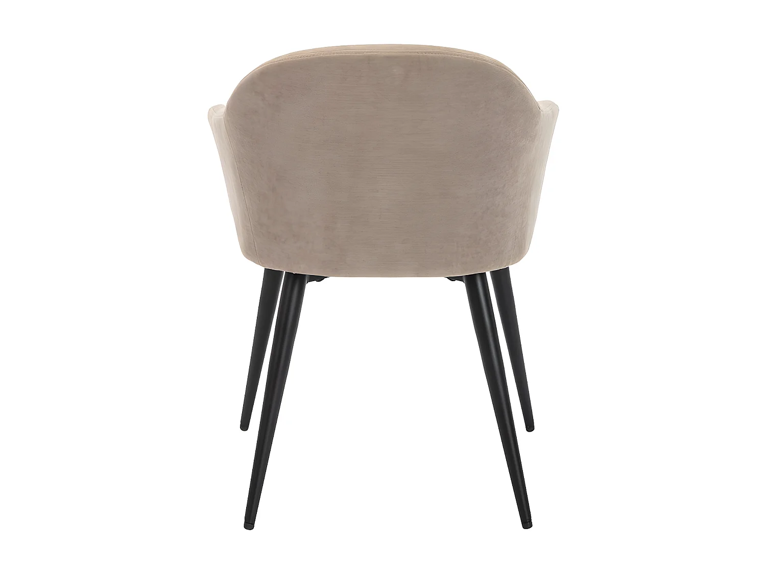 Set med 2 BIBO-stolar - med armstöd - Sammetsliknande material & metall - Beige