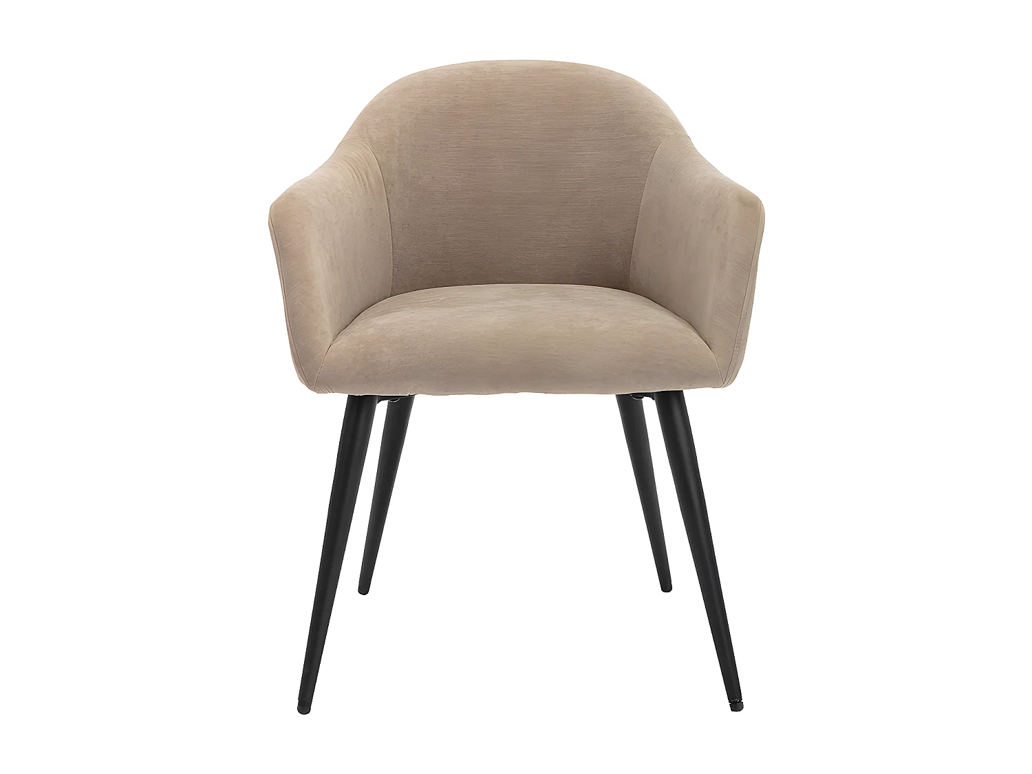 Set med 2 BIBO-stolar - med armstöd - Sammetsliknande material & metall - Beige