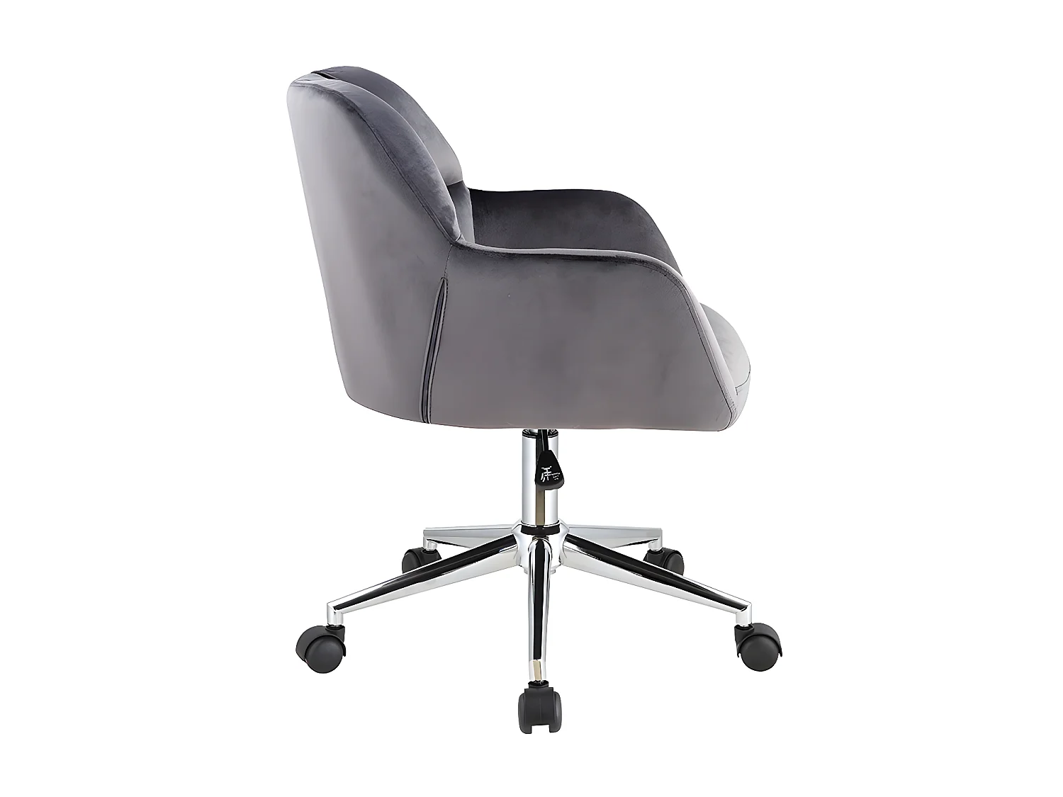 Chaise de bureau  - Velours - Gris - Hauteur réglable - PEGA de Pascal Morabito