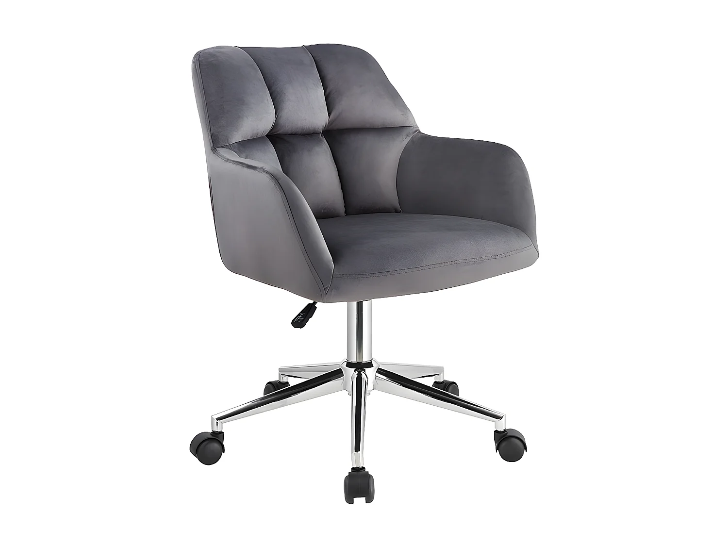 Chaise de bureau  - Velours - Gris - Hauteur réglable - PEGA de Pascal Morabito