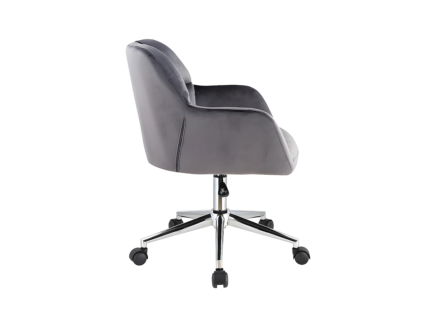 Chaise de bureau  - Velours - Gris - Hauteur réglable - PEGA de Pascal Morabito