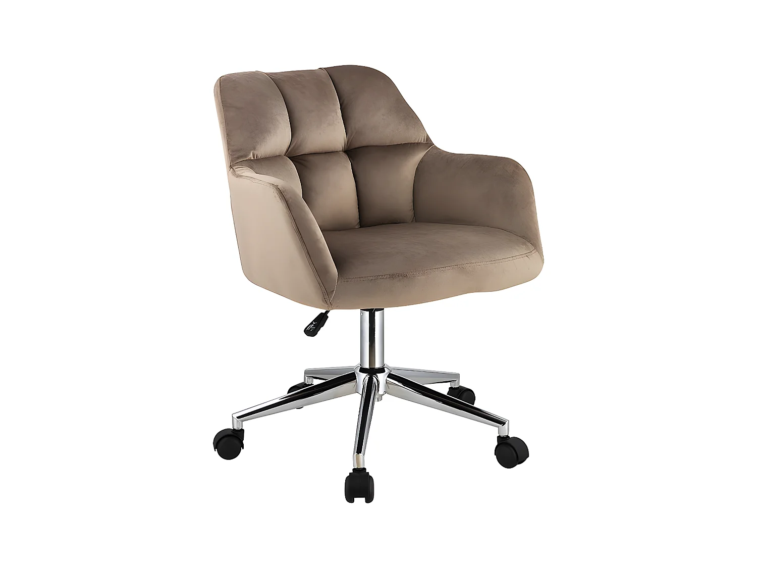 Sedia da ufficio Altezza regolabile in Velluto Beige - PEGA