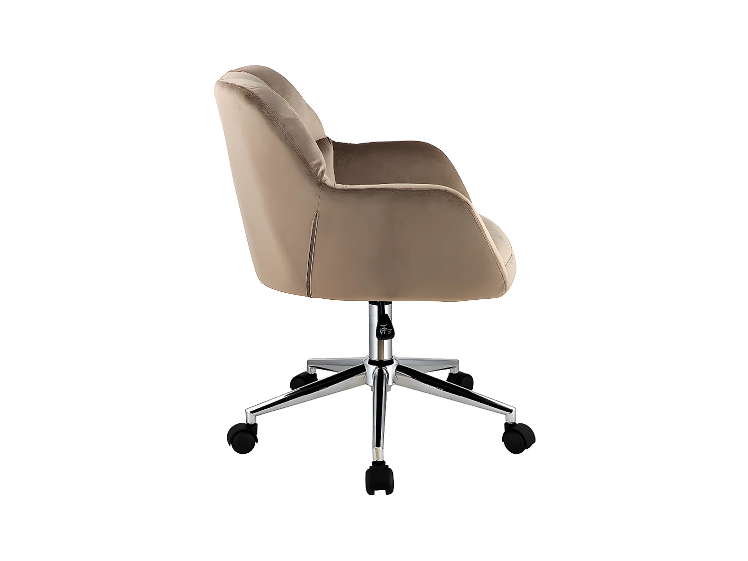 Sedia da ufficio Altezza regolabile in Velluto Beige - PEGA