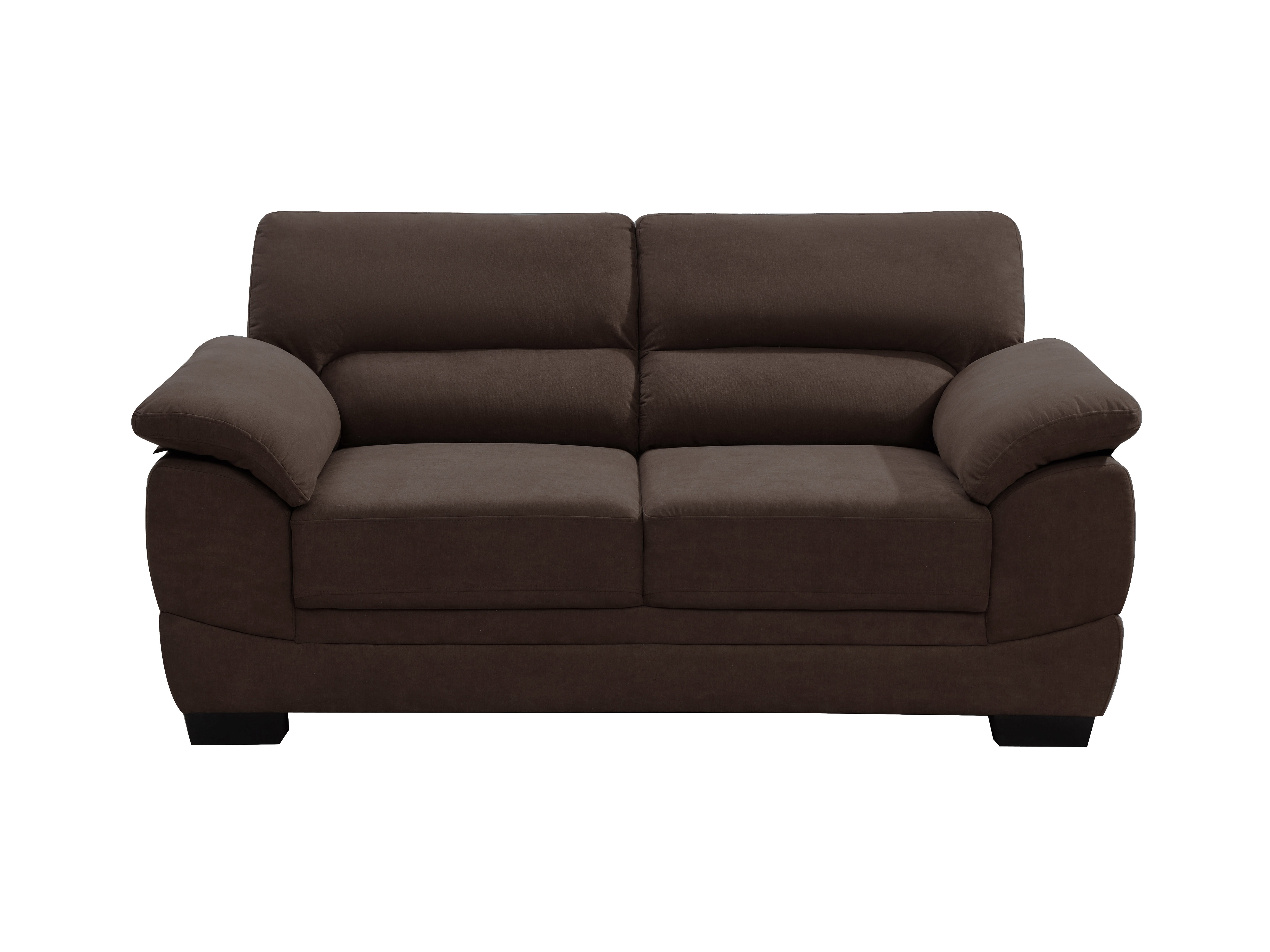 Canapé 2 places en tissu marron style contemporain KISUMU