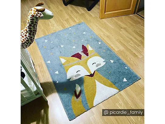 Kindertapijt met vossenmotief JUNIO - 100 x 150 cm - Veelkleurig