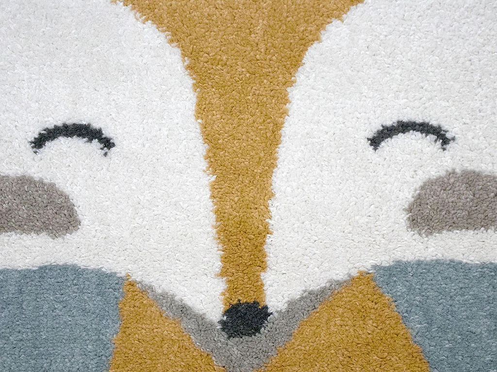 Tapis enfant motif renard - 100 x 150 cm - multicolore - JUNIO