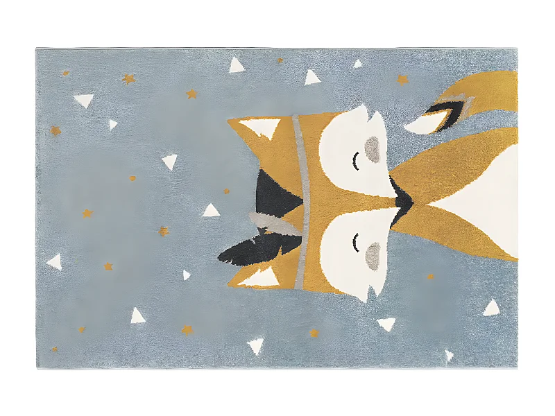 Barneteppe med revetrykk - 100 x 150 cm - flerfarget - JUNIO