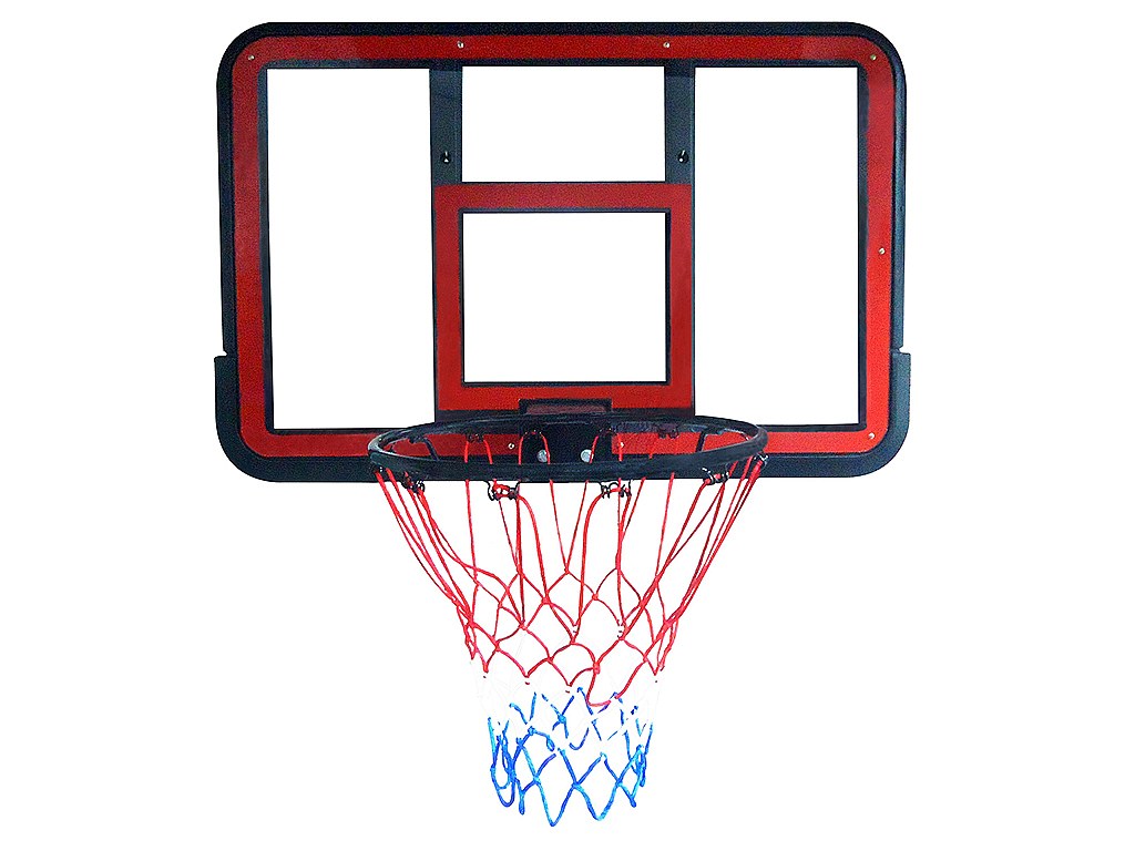 Basketballkorb STEVEN - Polycarbonat - Rot & Schwarz