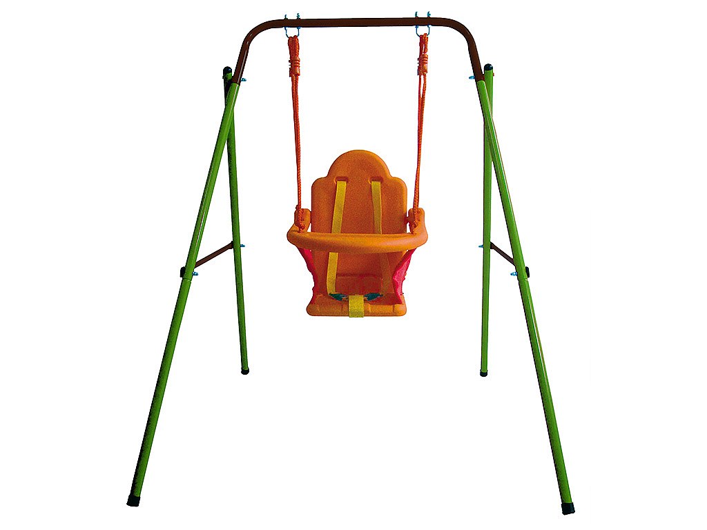 Schaukelgestell Babyschaukel ORLINE - Stahl - Mehrfarbig - B95 x T103 x H113 cm