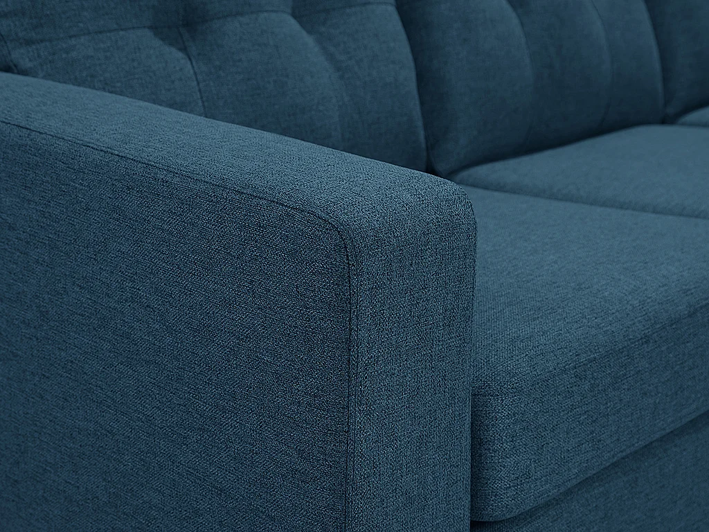 Canapé d'angle réversible en tissu bleu foncé BARTOLOME