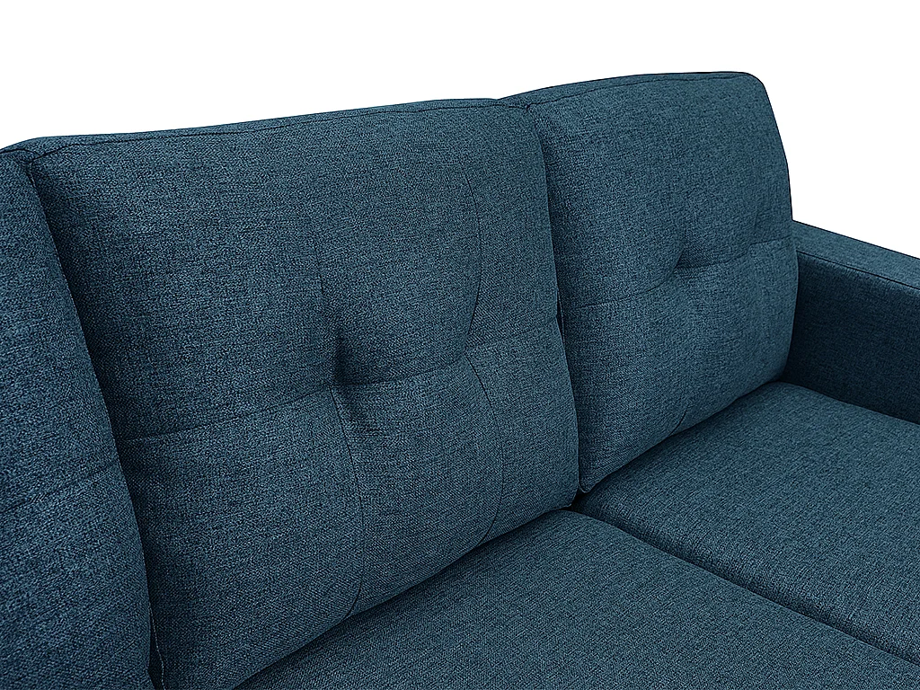 Canapé d'angle réversible en tissu bleu foncé BARTOLOME