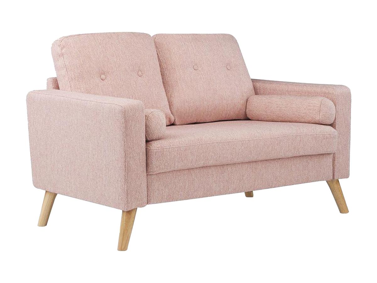 Sofa 2-Sitzer - Bouclé-Stoff - Rosa - TATUM günstig online kaufen