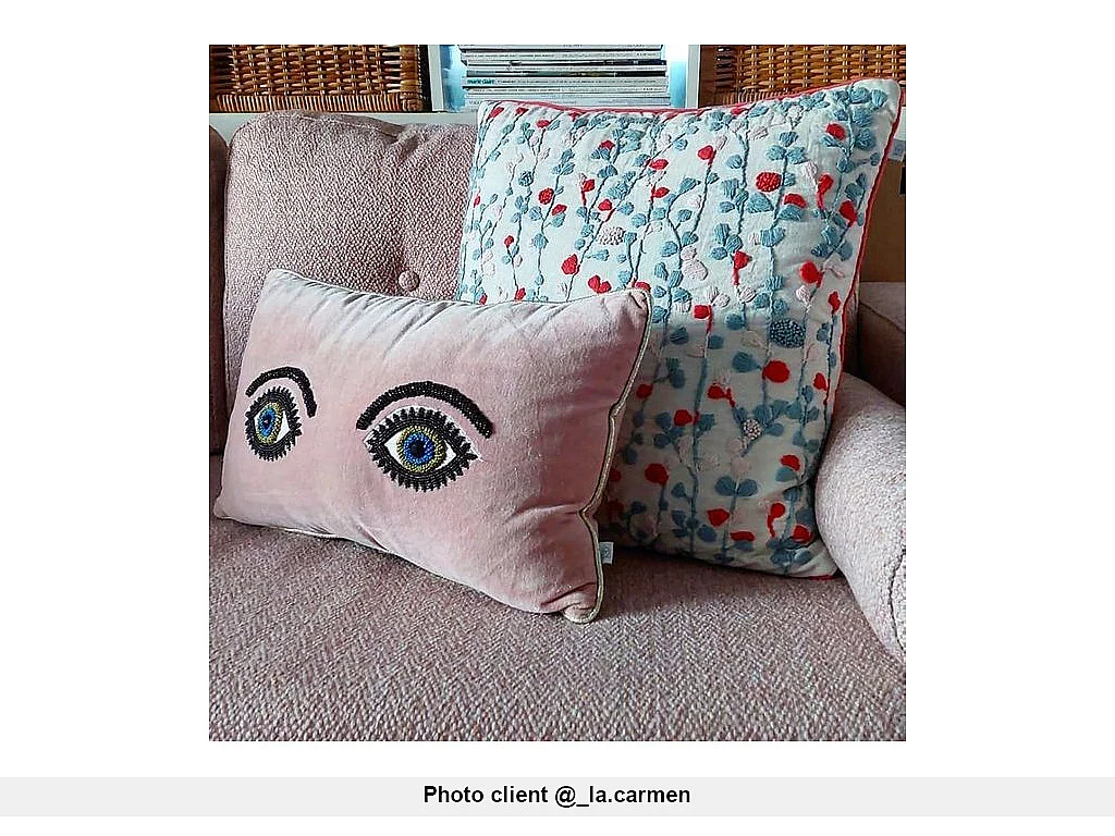 2-sits soffa i bouclé-tyg med ulleffekt TATUM - Rosa