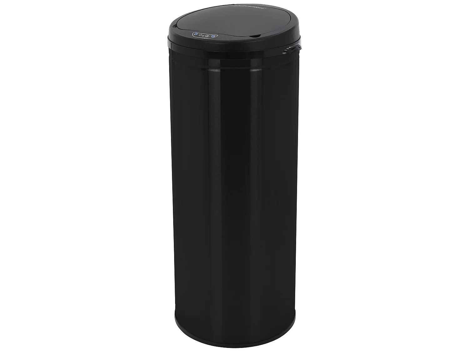 Poubelle 50L avec détecteur de mouvement en acier inoxydable ronde noir