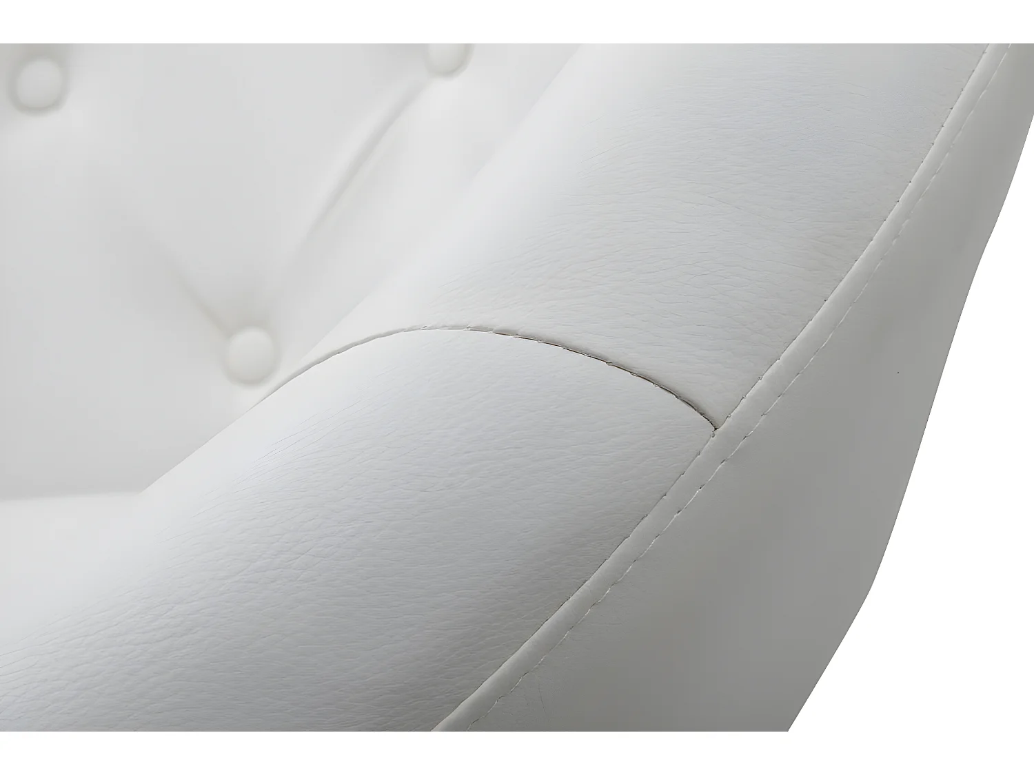 Fauteuil oeuf capitonné design blanche 68 x 60 x 94 cm FAL09001