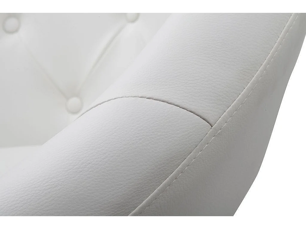 Fauteuil oeuf capitonné design blanche 68 x 60 x 94 cm FAL09001