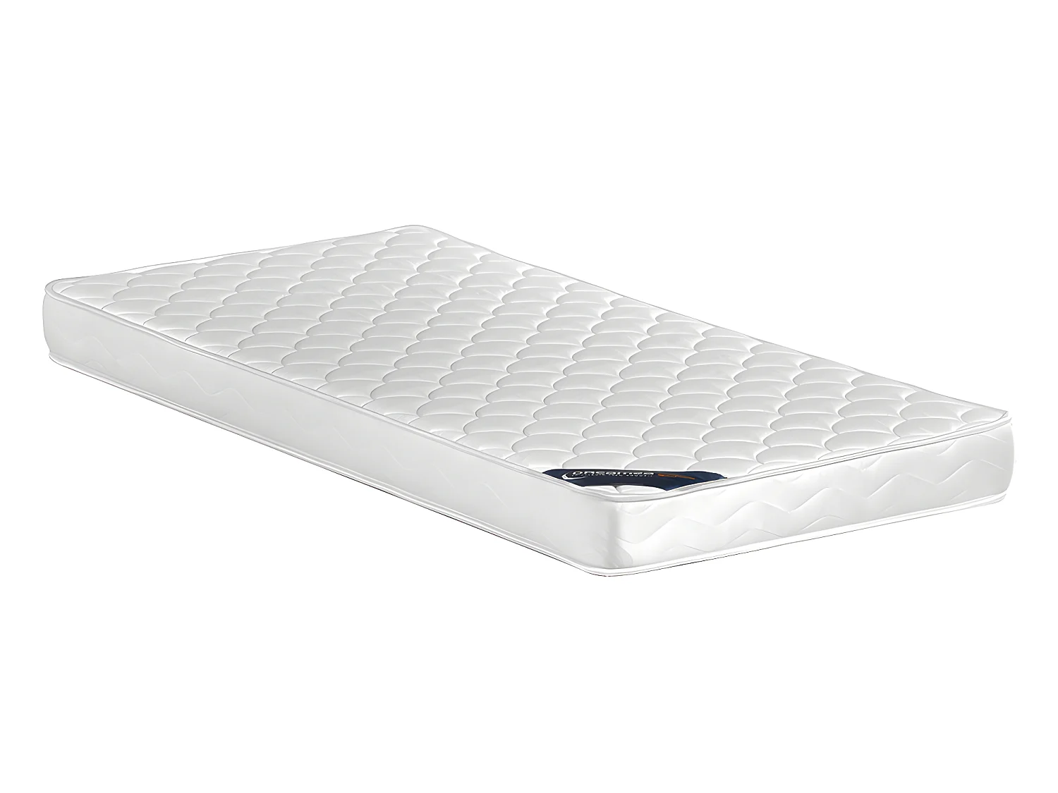 Hoogslaper 90 x 190 cm - Massief grenen - Wit + matras + dekbed + hoofdkussen - TARZIA