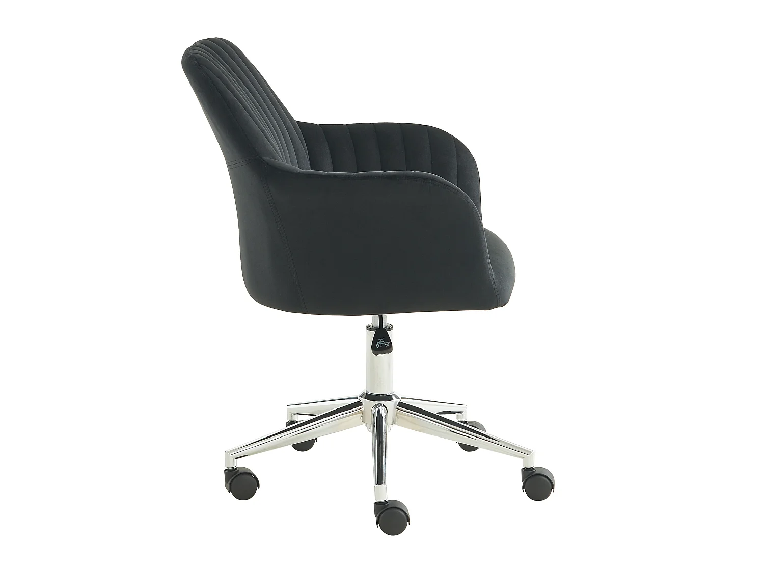 Bureau d'angle avec rangements - Coloris : Anthracite et naturel + Chaise de bureau - LILEUL