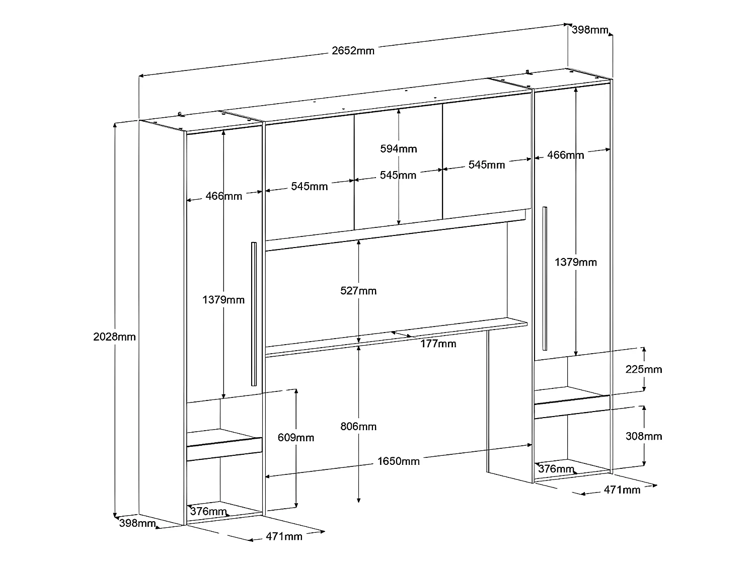 Cama com arrumação 140 x 190 cm LEDs cor natural e branco brilhante - VELONA