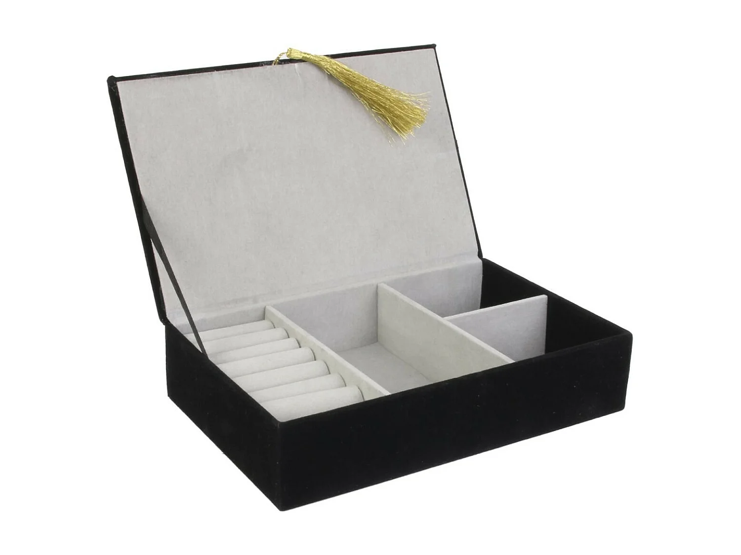 Boîte à Bijoux à Pompon "Mirage" 19cm Noir