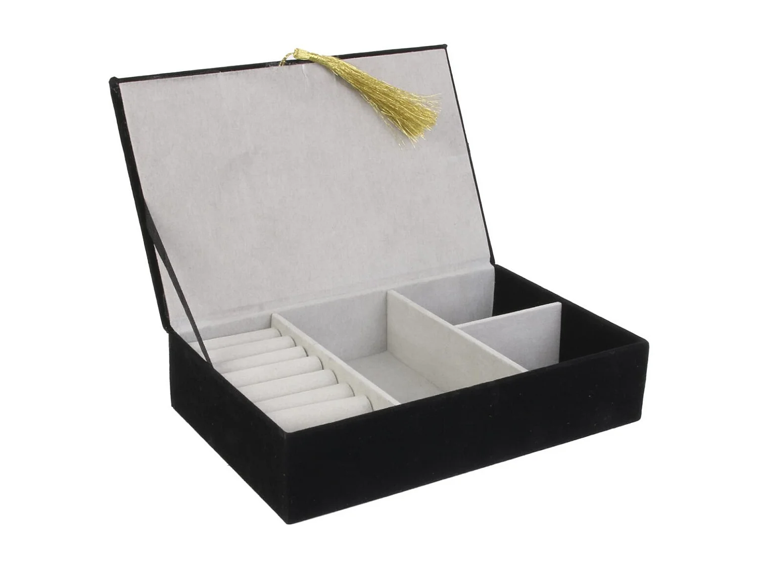 Boîte à Bijoux à Pompon "Mirage" 19cm Noir