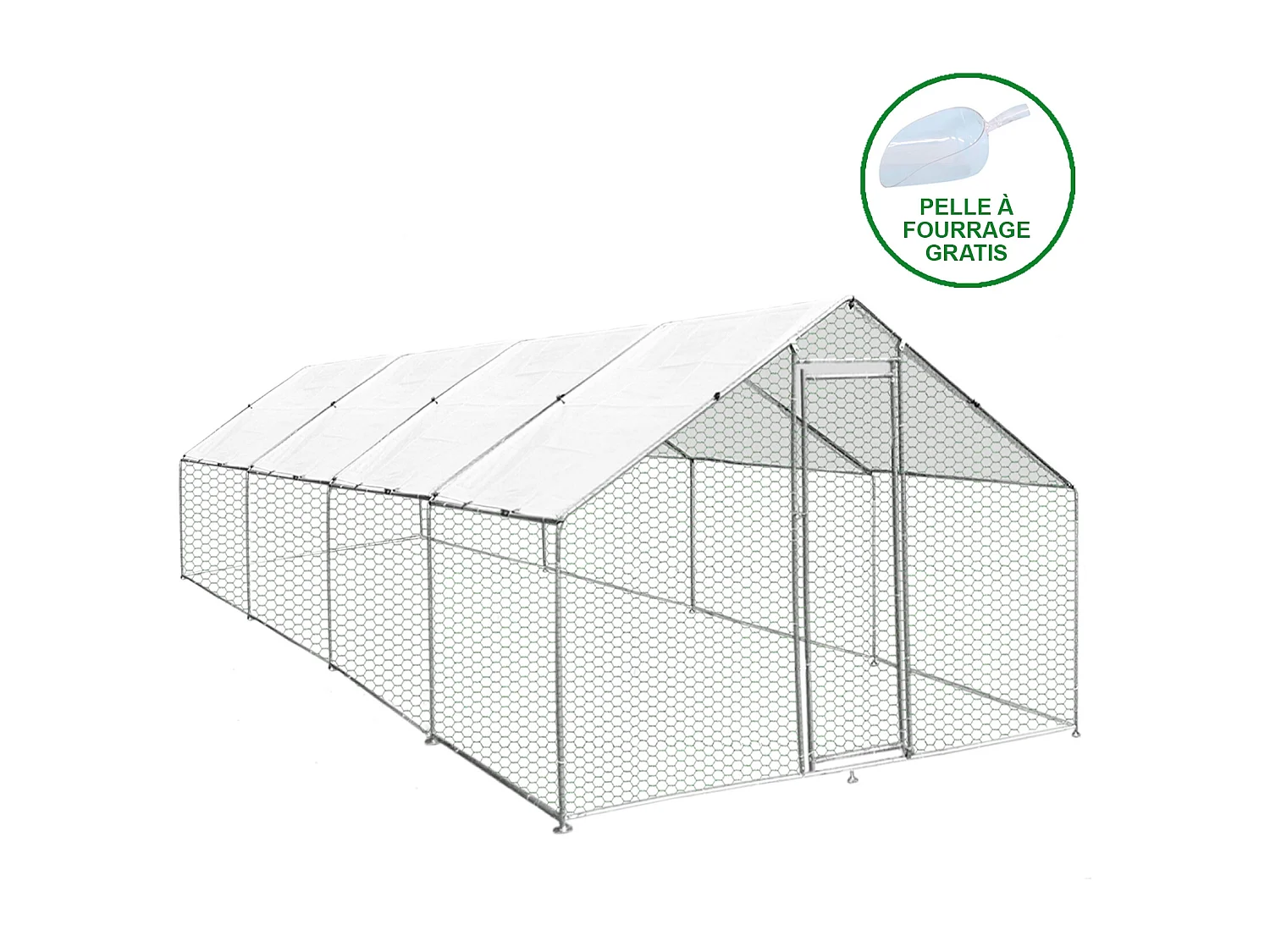 Hühnerstall 3m x 8m x 2m Hühnerfreilauf Freilaufgehege Auslauf Hühnerkäfig UV Sonnendach Kleintierstall Hühnerhaus Freilauf Outdoor