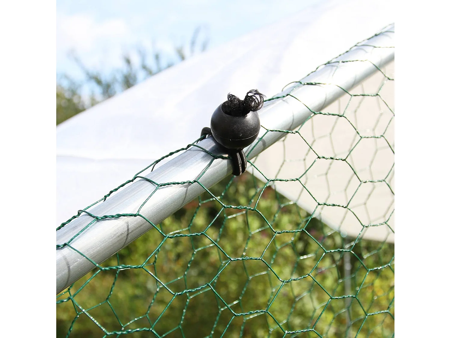 MonsterShop - Pollaio Recinzione Recinto per Capi Pollame Galline Polli Aia Animali Stia Gabbia con Tettoia Impermeabile 3x4x2m