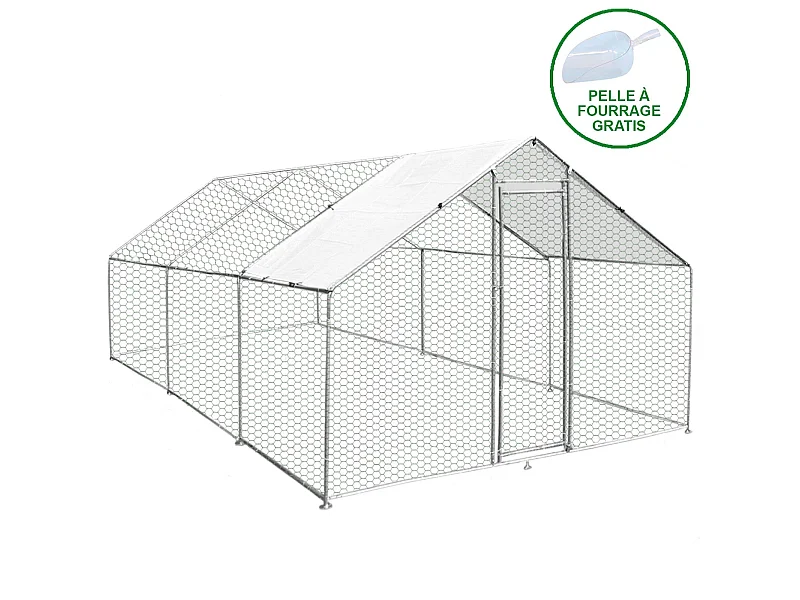 Kippenren Vrijstaand 4m x 6m x 2m