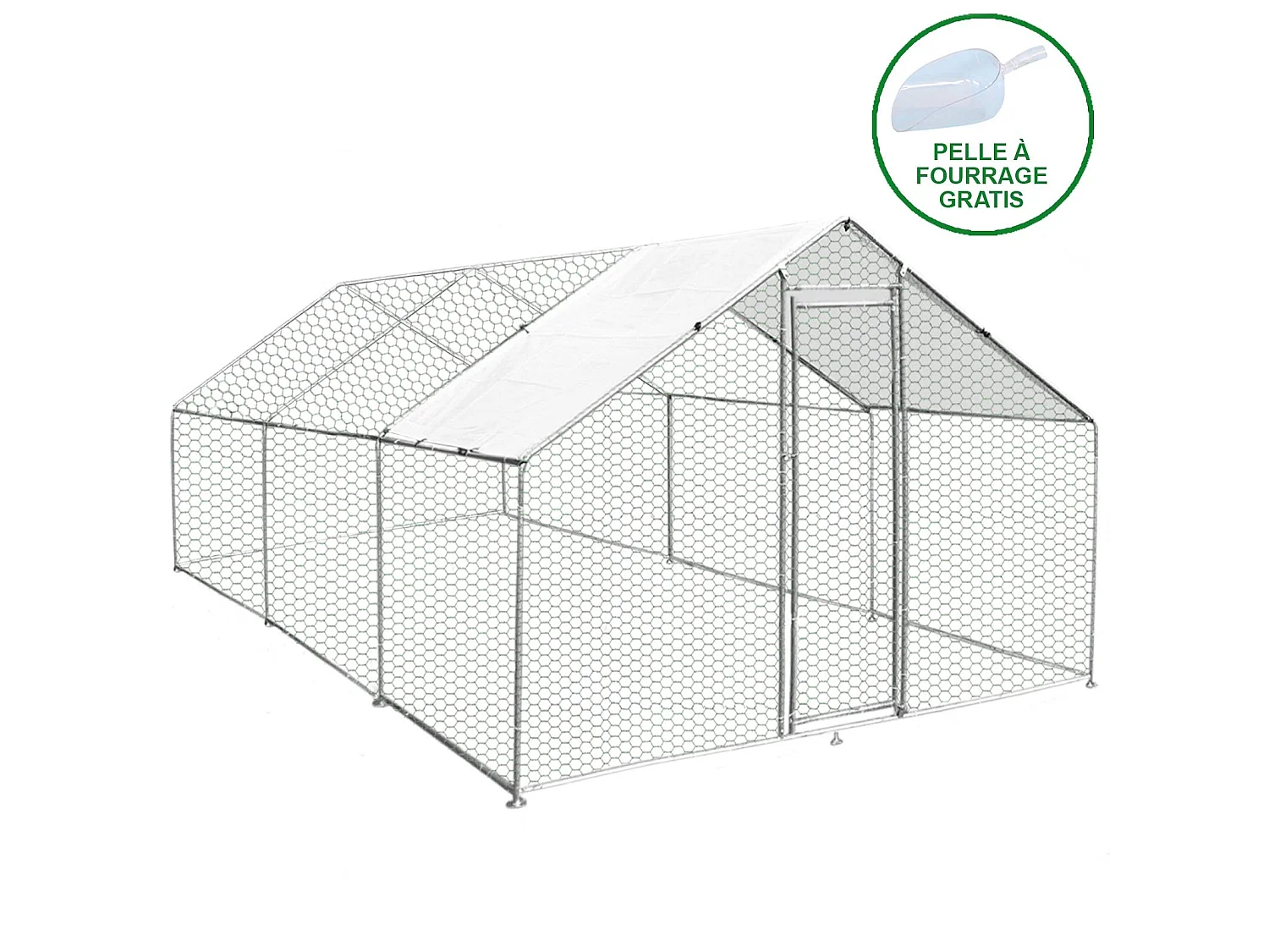 Enclos Poulailler 4m x 6m x 2m