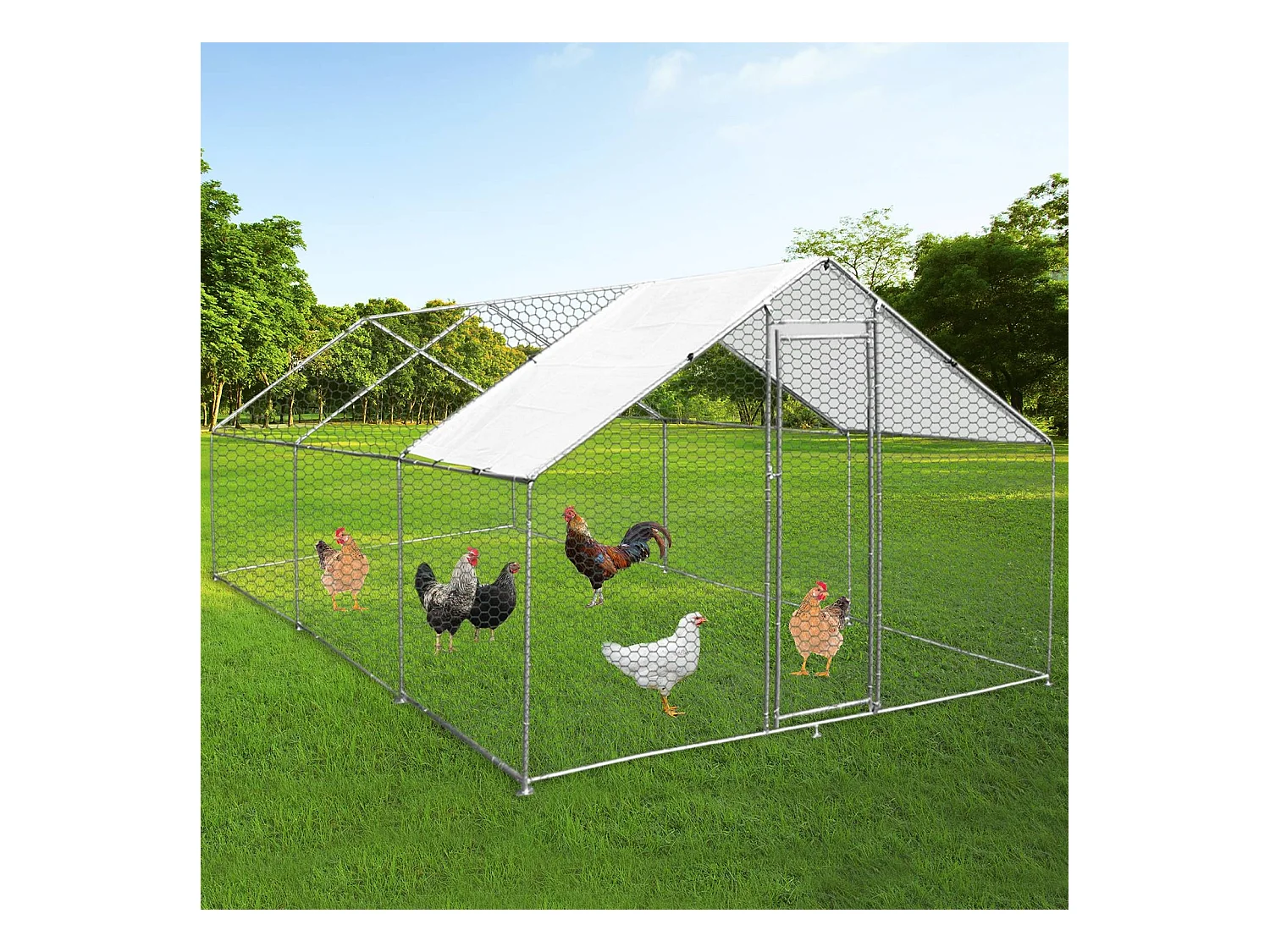 Hühnerstall Hühnerfreilauf Freilaufgehege Auslauf Hühnerkäfig UV Sonnendach Kleintierstall Hühnerhaus Freilauf Outdoor