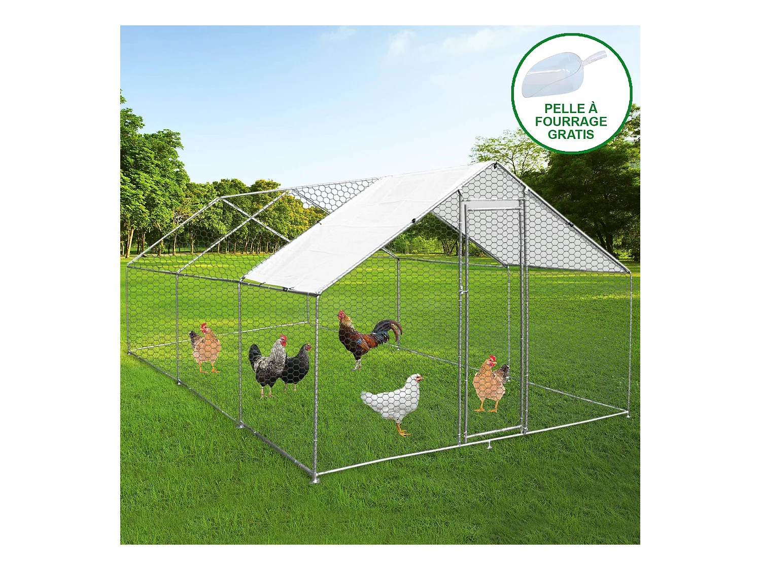 Hühnerstall Hühnerfreilauf Freilaufgehege Auslauf Hühnerkäfig UV Sonnendach Kleintierstall Hühnerhaus Freilauf Outdoor