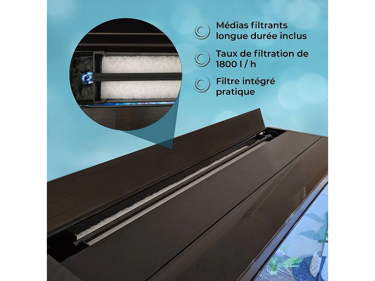 300 Liter Heimaquarium Aquarium mit Unterschrank Aquariumkobination 143.5cm H x 120.5cm B x 39cm T