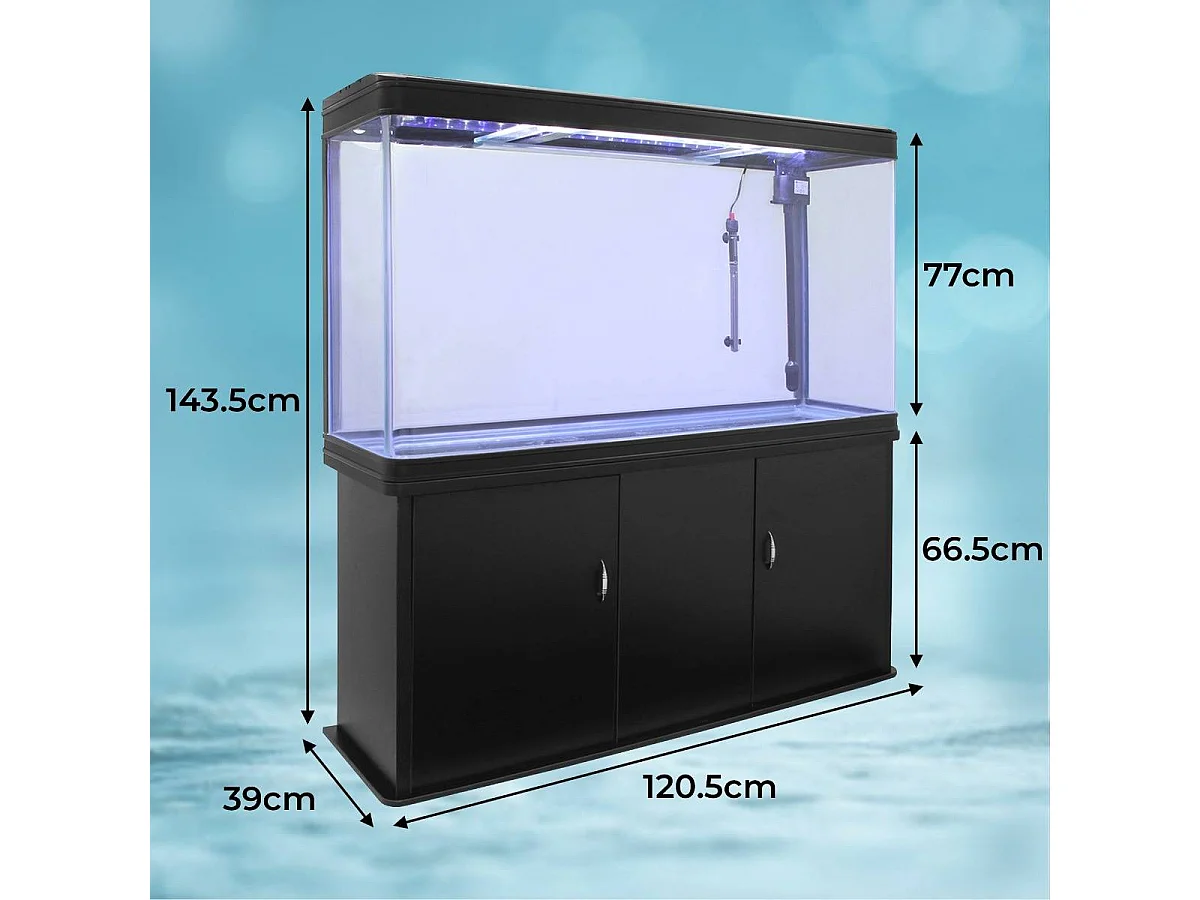 300 Liter Heimaquarium Aquarium mit Unterschrank Aquariumkobination 143.5cm H x 120.5cm B x 39cm T