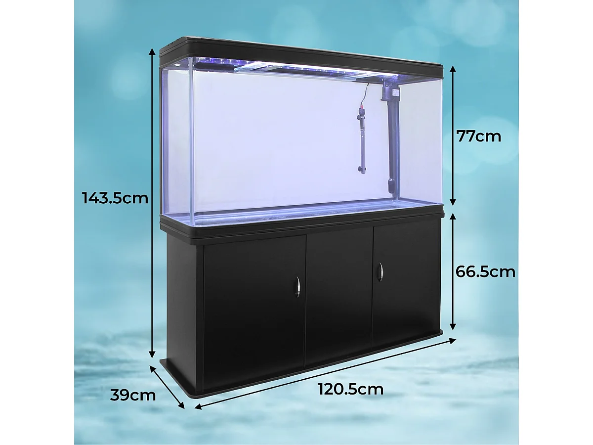 Aquarium 300 L + Meubel - Starterset - Zwart grind