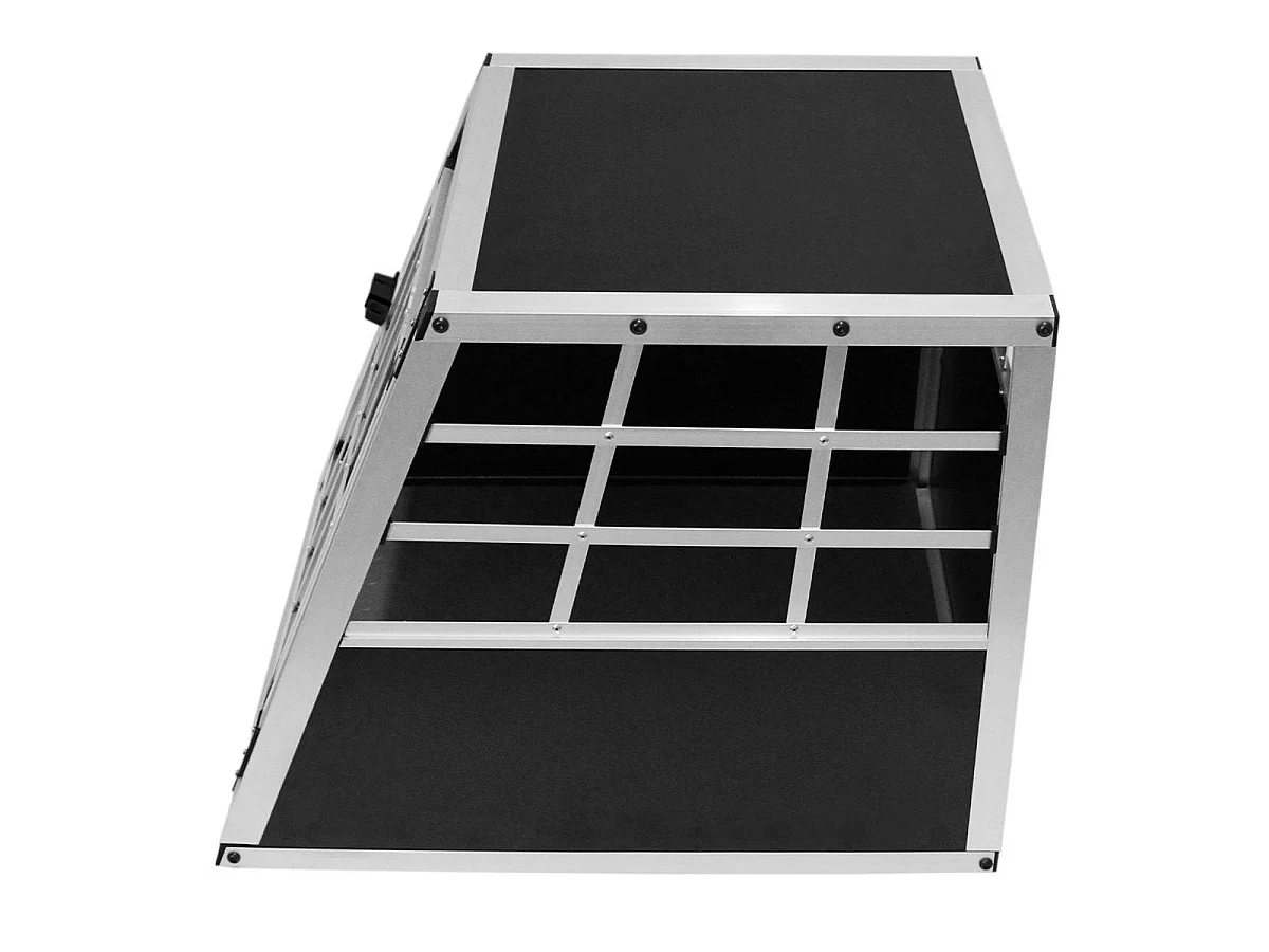 Hondenkooi voor auto - Alumunium - 1 deur - Medium