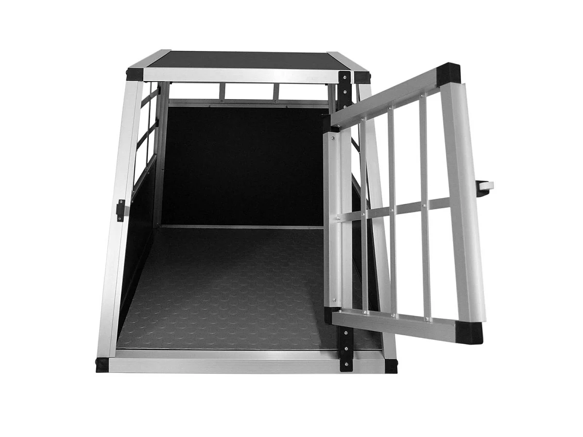 Hondenkooi voor auto - Alumunium - 1 deur - Medium