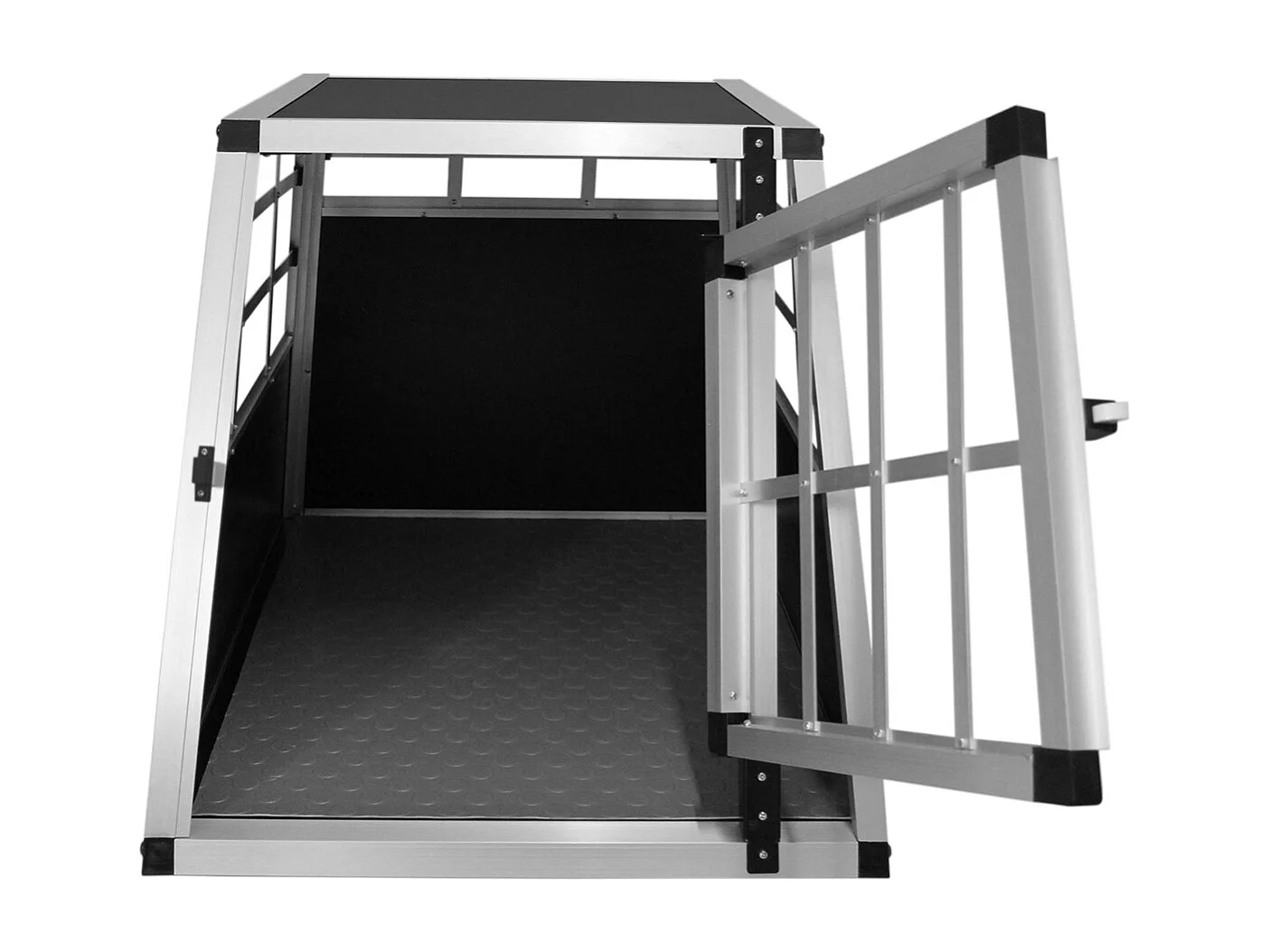 Auto Hundetransportbox Kleine Einzelbox Hundebox Transportbox Gitterbox Fahrzeugbox Kofferraumbox Katzen Hunde Aluminium Trapez