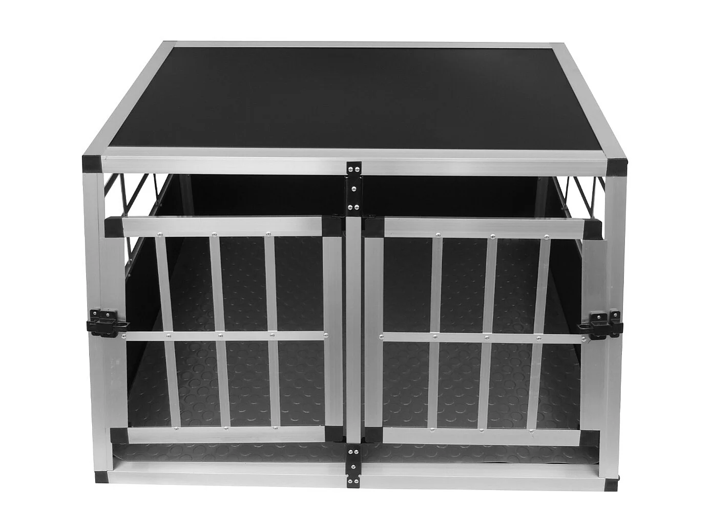 Hondenkooi voor auto - alumunium - 2 deuren - Medium