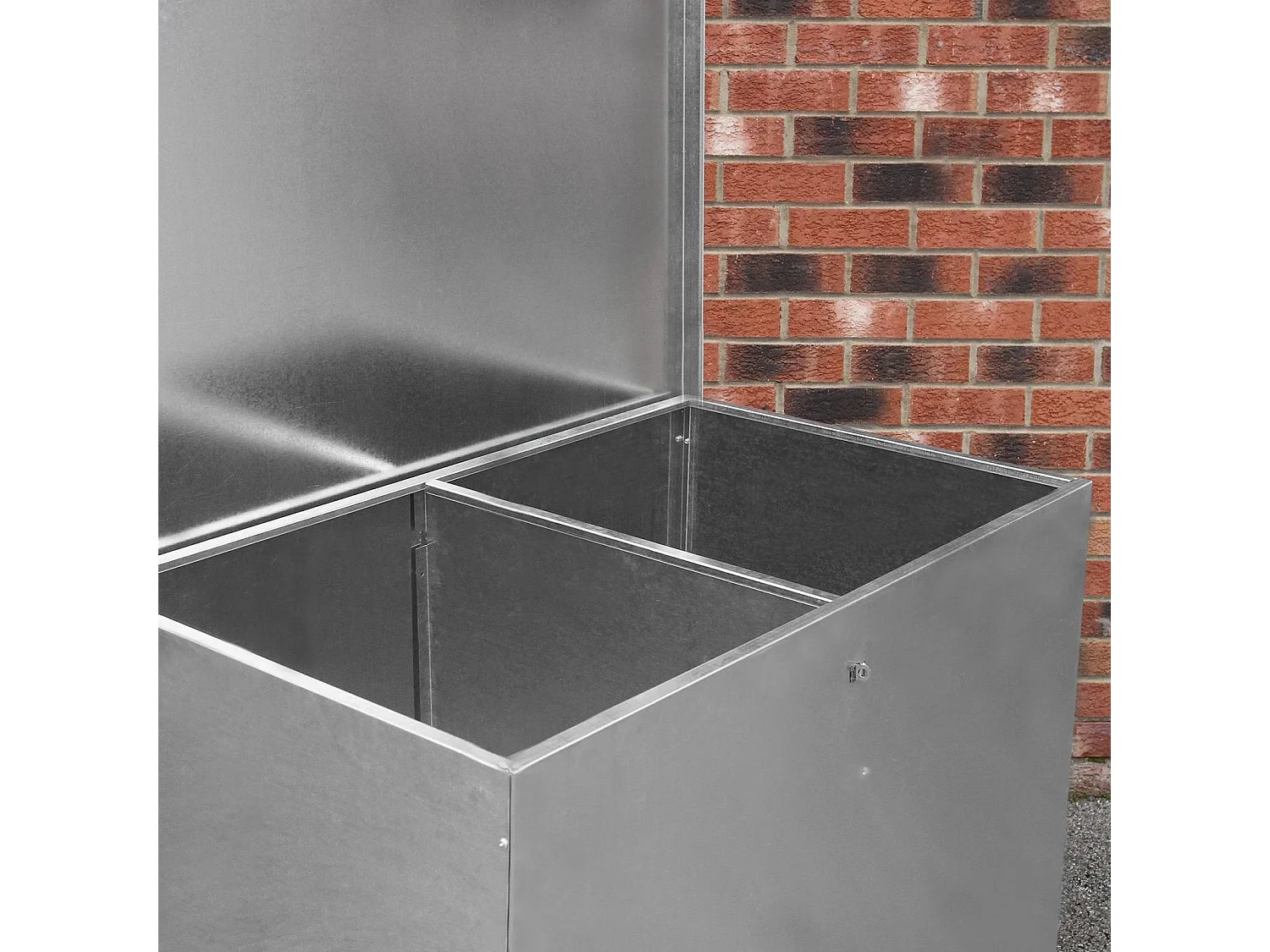 Gegalvaniseerde voeropslag - 2 compartimenten